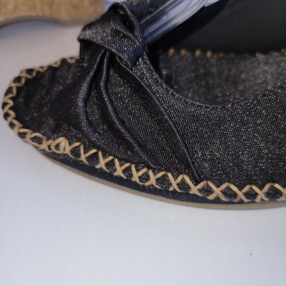 Seychelles Singapore Women's Black Slingback Open Toe Cork Wedge Shoes Size 10 - Picture 5 of 8